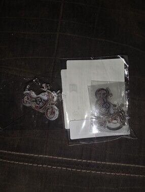 Pair Of Motorcycle Acrylic Keychains
